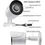 Kingkong Smart 5 in 1 Home Security Camera System Outdoor 4CH DVR Recorder with 4pcs 1080P CCTV Cameras, 3.6mm Lens, IP67 Weatherproof, 98ft Night Vision, Motion Alert (White)