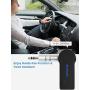 NHJN Bluetooth Receiver/Car Kit,Portable Wireless Car Audio Adapter 3.5mm Aux Stereo Output (Bluetooth 4.2, A2DP, Built-in Microphone) for Car/Home Stereo Sound System …