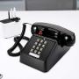 TOPZEA Retro Corded Desk Phone, Single Line Desk Telephone Landline Telephone with Loud Ringer Old Style Desk Phone for Home and Office, Black