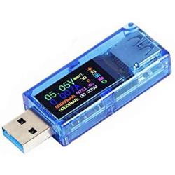 MakerHawk USB 3.0 Tester, USB Power Meter, 3.7-30V 0-4A Voltage Tester Multimeter, USB Current Meter Tester, IPS Color Display Voltmeter Ammeter, USB Charger Tester AT34 (1PCS)