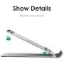 Licheers Portable Laptop Stand, Ultra-Thin Light Weight Desktop Notebook Holder Riser, Aluminum Adjustable Eye-Level Ergonomic Height Compatible with All Laptops