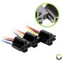 ONLINE LED STORE 6 Pack Bosch Style 5-Pin 12V Relay Kit [Interlocking Harness Socket Holder] [14 AWG Hot Wires] [SPDT] [30/40 Amp] 12 Volt Automotive Relays for Auto Fan Cars