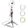 10.2 inch Selfie Ring Light with Tripod Stand & 2 Phone Holders, LETSCOM Dimmable Led Beauty Camera Ringlight for Makeup/Photography/YouTube Videos/Vlog/TIK Tok/Live, Compatible with iPhone & Android