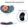BRILA Memory Foam Mouse & Keyboard Wrist Rest Support Pad Cushion Set for Computer, Laptop, Office Work, PC Gaming - Massage Holes Design - Easy Typing Wrist Pain Relief (Floral Leaves)