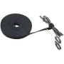 Saisn Reusable Fastening Tape Cable Ties 3/4 Inch Double Side Hook Roll (5 Yard, Black Upgraded Version)