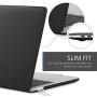 Kuzy Compatible with MacBook Pro 13 inch Case 2020 2019 2018 2017 2016 Release A2338 M1 A2289 A2251 A2159 A1989 A1706 A1708, Non-Slip, Fully Vented Plastic Hard Shell Cover for MacBook Pro, Black