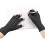 2 Pairs Arthritis Gloves for Women and Men, Compression Gloves Pain Relief Rheumatoid Osteoarthritis and Carpal Tunnel, Fingerless Gloves for Computer Typing and Everyday Support (Black, Small)