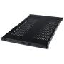 StarTech.com 1U Adjustable Vented Server Rack Mount Shelf - 175lbs - 19.5 to 38in Deep Universal Tray for 19'' AV/ Network Equipment Rack (ADJSHELF) , Black
