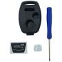 Key Fob Shell Case Fit for 3 Buttons Honda Accord Crosstour Civic Odyssey CR-V CR-Z Keyless Entry Remote Car Key Housing Replacement with Free Screwdriver (Casing Only Without Blade) (1pcs)