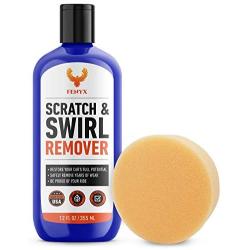 Fenyx Products Car Scratch Remover 12 oz Bottle with Applicator Pad - Easy Car Care with Professional Results - USA Made - Scratch Removal for Cars and Swirl Remover - Scratch Repair for Vehicles