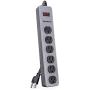 CyberPower CSB606M Essential Surge Protector, 900J/125V, 6 Outlets, Metal Casing, 6ft Power Cord Gray