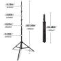 GSKAIWEN Reflector Backdrop Holder Clip and 8.5FT Light Stand, Reflector Background Clamp for Photo Studio Product and Portrait Photography