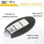 OCPTY 2X Uncut Keyless Entry Remote Control Key Fob Transmitter Replacement for Infiniti Nissan 1.6L 1.8L 2.0L 2.4L 2.5L 02-16 KBRASTU15 CWTWB1U415