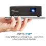 Optoma LV130 Mini Projector, Bright and Ultra Portable LED Cinema in Your Pocket, 4.5 Hour Built-in Battery, HDMI, USB, DLP Projector with Amazing Colors
