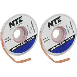 NTE Electronics SW02-10 No-Clean Solder Wick, 4 Blue.098'' Width, 10 Length. 2-Pack