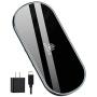 Dual Wireless Charging Mat Fast Wireless Charger iPhone Wireless Charging Pad Station Qi 5 Coils 10W Large Multiple Devices Compatible with iPhone 12 11 X XS Max Samsung USB C Adapter Included