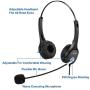 Callez Corded Telephone Headset RJ11 Dual, Call Center With Noise Cancelling Mic For Customer Service, For Allworx9212L 9204 Polycom560 VVX411 VVX311 Mitel 5330 5320 Plantronics Landline Phones W402A1