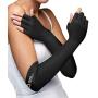 Copper Compression Long Arthritis Gloves - Guaranteed Highest Copper Content. Best Copper Infused Extra Long Fit Glove for Women + Men Carpal Tunnel Computer Typing Support Hands Wrist 1 Pair (Large)
