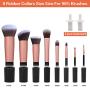 Makeup Brush Cleaner and Dryer, Lemcrvas Professional Electronic Makeup Brushes Spinner Comestic Brushes Cleaning Tool with 8 Rubber Collars, Easy Wash and Fast Dry (white)