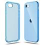 Shamos Transparent Shock Absorption TPU Rubber Gel Case (Deep Blue) Compatible with iPhone SE 2020 (2nd Generation) iPhone 7 and iPhone 8