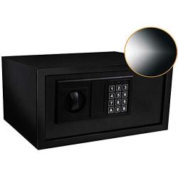 SamYerSafe Safe Box with Sensor Light,0.55 Cubic Feet Security Safe with Electronic Digital Keypad Money Safe Steel Construction Hidden with Lock，Wall or Cabinet Anchoring Design for Office Home Hotel