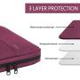 Ytonet 15.6 Inch Laptop Case, TSA Friendly Laptop Sleeve for Women Men Lightweight Slim Computer Carrying Case Compatible for HP Dell Asus Laptops,Computer Protective Case, Purple Red