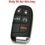 Ezzy Auto Black and Rose Silicone Rubber Key Fob Case Key Cover Key Jacket Skin Protector fit for Challenger Charger Durango Grand Cherokee Ram 1500