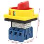 Rotary Cam Changeover Switch 25A/32A 3-Pole 2-Position Load Circuit Breaker Switch Rotary Cam On-Off Power Switch(32A)