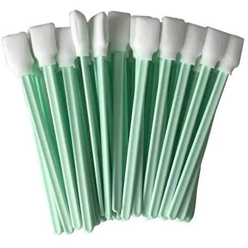 100pc 5.1'' Square Rectangle Foam Cleaning Swab Sticks for Solvent Format Inkjet Printer Roland Optical Equipment