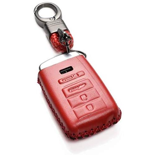 Vitodeco Genuine Leather Smart Key Keyless Remote Entry Fob Case Cover with Key Chain for Acura RLX, Acura TLX, Acura ILX (4 Buttons, Red) Vitodeco Genuine Leather Smart Key Keyless Remote Entry Fob Case Cover with Key Chain for Acura RLX, Acura TLX, Acura ILX (4 Buttons, Red)