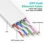 Ethernet Cable 25 ft, Cat 6 Ethernet Cable High Speed with Network Patch Cords, LAN Cable Clips&Rj45 Connector for Router Modem Faster Than Cat 5e/Cat 5-White