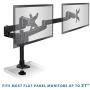 Mount-it! Dual Monitor Desk Mount Swivel Arm, Quick Connect with Combo Grommet and Clamp Base (MI-43111-BLK)