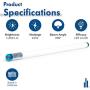 Hyperikon T8 LED Tube Light 2 Foot, Glass T10 T12 10W=32W, Dual & Single End, Hybrid Works with or Without Ballast, Frosted Lens, UL, Crystal White, 25 Pack