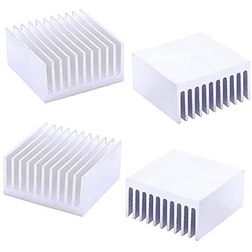 OdiySurveil 4-Pack Aluminum Chipset Heatsink, Heat Diffuse Dissipation Cooling Fin for CPU LED Power Amplifier Transistor Semiconductor