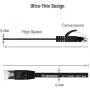Cat 6 Ethernet Cable 15ft (at a Cat5e Price but Higher Bandwidth) Flat Internet Network Cable - Cat6 Ethernet Patch Cable Short - Cat6 Computer Cable with Snagless RJ45 Connectors - Black