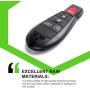 SCITOO 2PCS Car Key Fob Keyless Entry Remote fit for 2008-2013 Dodge Challenger 2008-2014 Chrysler 300 2008-2013 Chrysler Town & Country M3N5WY783X IYZ-C01C 5 Buttons