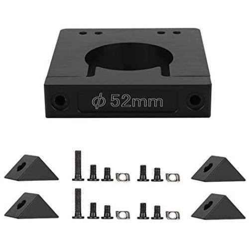 Spindle Motor Holder, CNC Motor Bracket 52/65/71mm Aluminum Shaft Spindle Motor Mount Kit for CNC Router Engraving Machine (52mm)