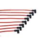 A-Team Performance Silicone Spark Plug Wires with Black 90 Degree Boot SBC Compatible with Chevy GMC Truck SUV Vortec 5.0L 5.7L 5700 350 1996-2003 Red 8.0mm