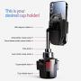 Galaxy Wireless Cup Holder Phone Mount, Height Adjustable Metal Stand Car Phone Cradle Fit for All Smartphones for iPhone 11 Pro/11 Pro Max/XR/XS/XS Max/X/8/7, Galaxy S10/S10 Plus Note 9/Note 10 Plus