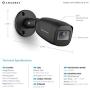 Amcrest HD 1080-Lite 4CH Video Security Camera System -Four 1280x720P IP67 Outdoor Cameras, 65ft Night Vision, Hard Drive Not Included, Supports AHD, CVI, TVI, 960H & IP Cameras (AMDVTENL4-4B-B)