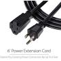 StarTech.com 6 Ft Power Cord with 125 Volts at 13 Amps - 16 AWG Power Extension Cable Cord - NEMA 5-15R to NEMA 5-15P (PAC1016)