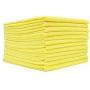 The Rag Company (12-Pack) 16 in. x 16 in. Commercial Grade All-Purpose Microfiber Highly Absorbent, LINT-Free, Streak-Free Cleaning Towels (Yellow)