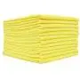 The Rag Company (12-Pack) 16 in. x 16 in. Commercial Grade All-Purpose Microfiber Highly Absorbent, LINT-Free, Streak-Free Cleaning Towels (Yellow)