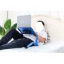 Ergonomic Portable Laptop Stand Table Desk Foldable Lap Tray for Bed Sofa Fully Adjustable Height and Angle Laptop Riser with USB Fans for Work from Home or Travel (Blue)