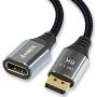 DGHUMEN DP1.4 Extension Cable, DisplayPort to DisplayPort Extension Cable, DP to DP 8K Extension Cable, DisplayPort Male to Female Extension Cable, Support 8K@60Hz, 4K@144Hz (6.6ft（2.0M）)
