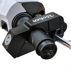 Xboken Motorcycle Lock,Alloy CNC,A Grip/Throttle/Brake/Handlebar Lock with 2 Keys to Secure Your Bike,Scooter,Moped or ATV in Under 5 Seconds.(Black)