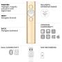 Logitech Spotlight Presentation Remote - Advanced Digital Highlighting with Bluetooth, Universal Presenter Clicker, 30M Range and Quick Charging – Gold