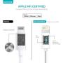 iPhone Charger Set, Overtime Apple MFi Certified Lightning Cable with Dual USB Wall Adapter 2.4 AMP Compatible w/iPhone 11 Pro Max XS XR X 8 7 6S 6 Plus SE AirPods iPad (Rose Gold/White, 4ft)