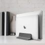 Vertical Laptop Stand Adjustable Desktop Aluminum MacBook Stand with Adjustable Dock Size, Fits All MacBook, Surface, Chromebook and Gaming Laptops (Up to 17.3 inch) (Black)