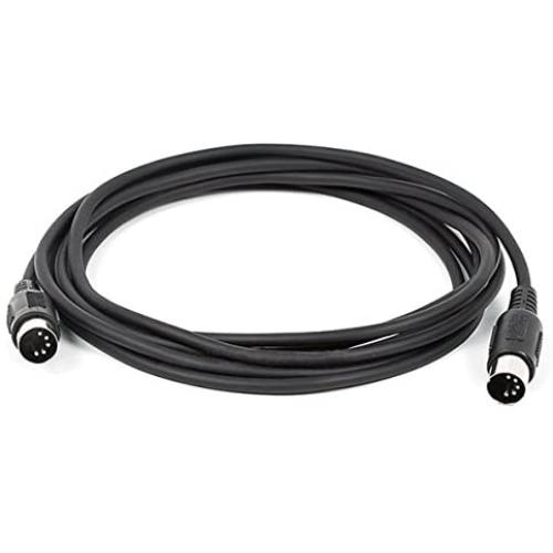 Monoprice MIDI Cable - 10 Feet - Black with Keyed 5-pin DIN Connector, Molded Connector Shells